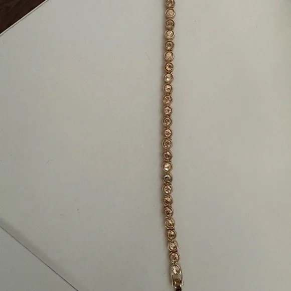 Swarovski Gold Bracelet with Clear Crystals - Picture 1 of 3